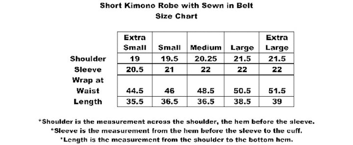 Classic Short Kimono Robe with Set-in Belt