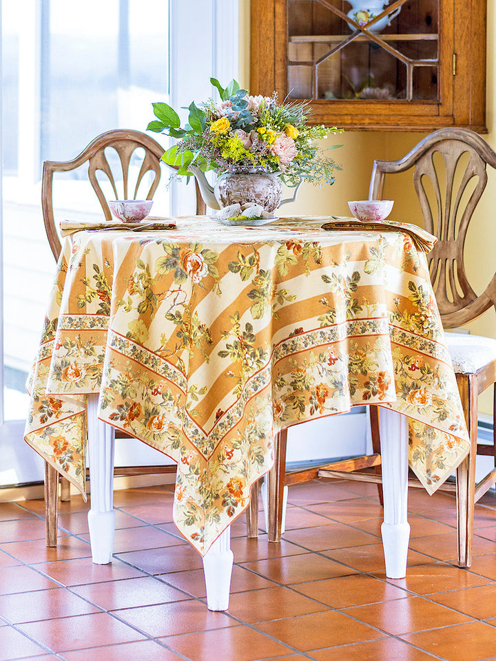 Sonata Stripe Tablecloth and Napkins