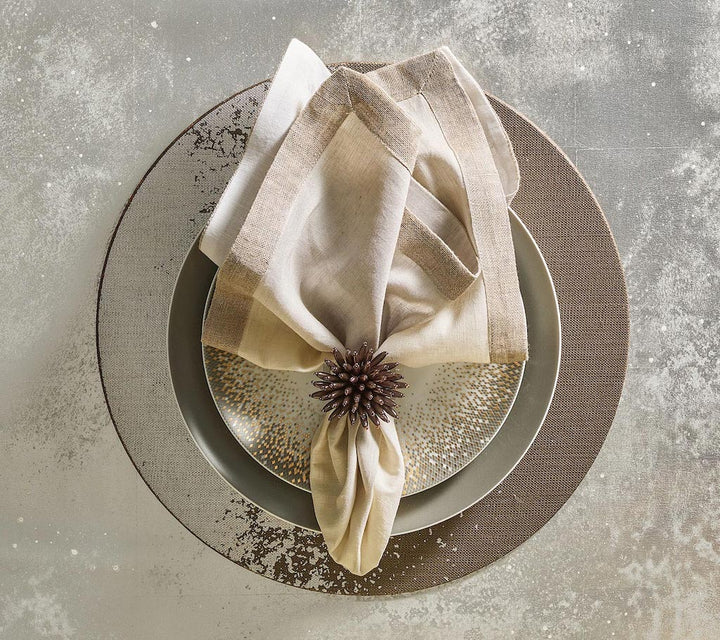Metafoil Placemat in Taupe & Silver Placemat