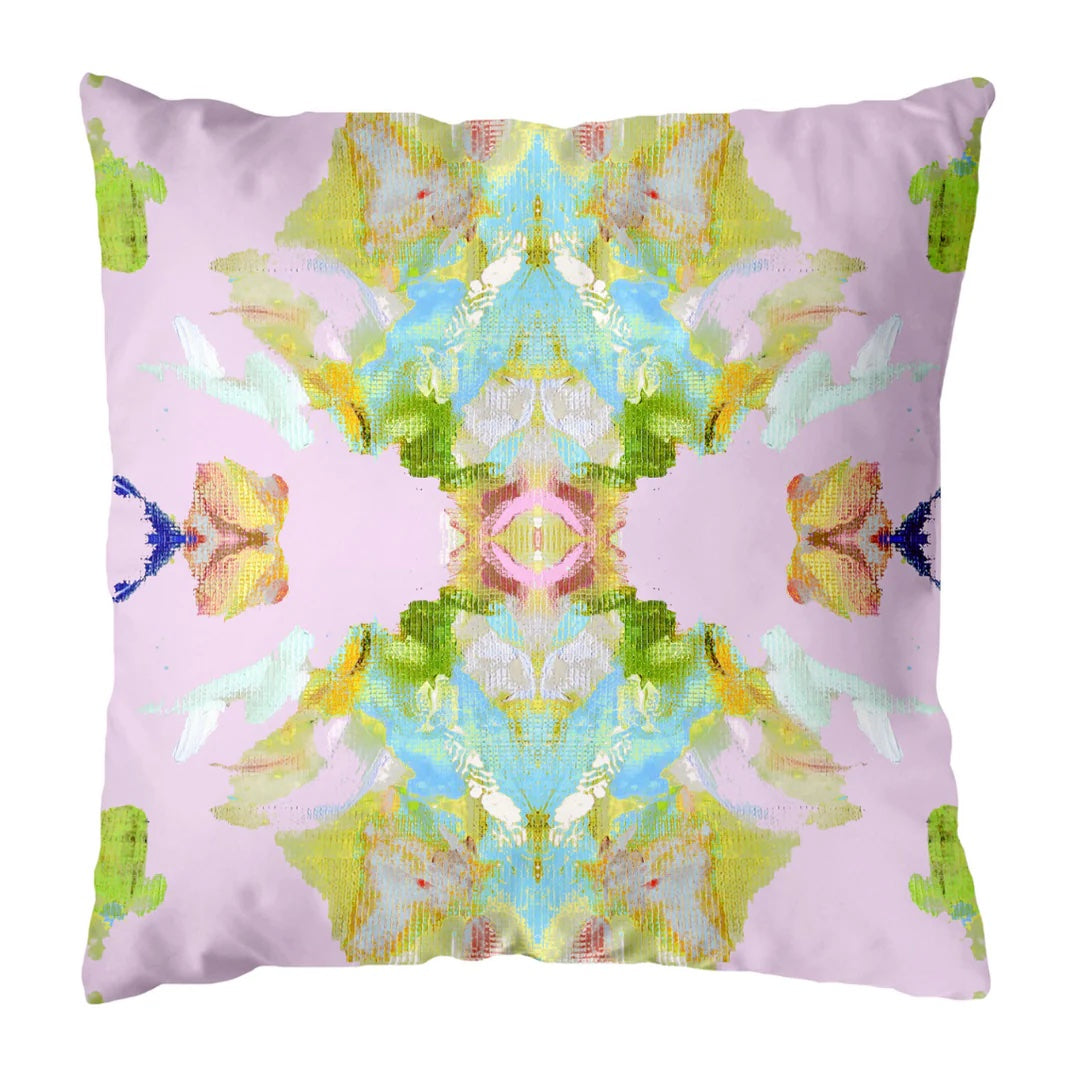 Stained Glass Lavender Outdoor Pillow