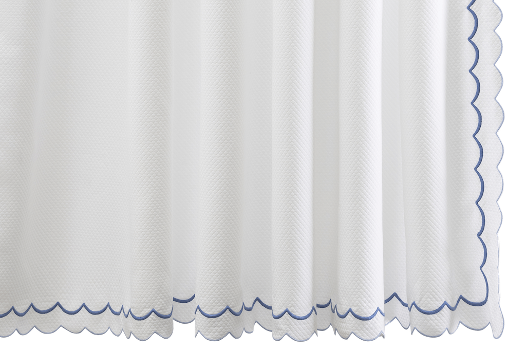 Matouk India Pique Shower Curtain Azure