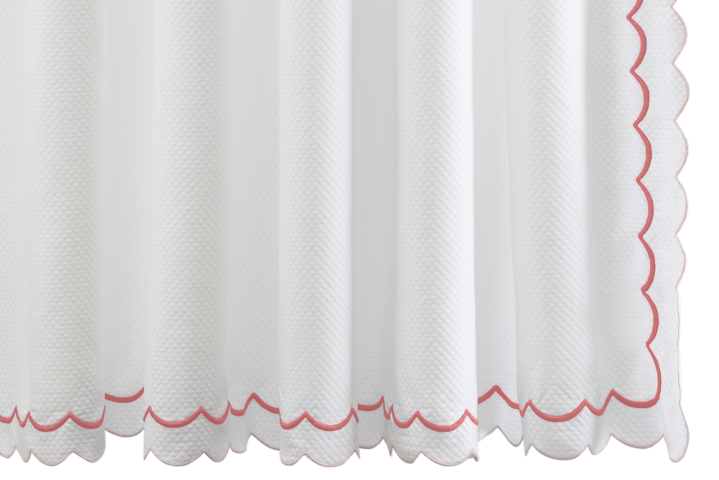 Matouk India Pique Shower Curtain Blush