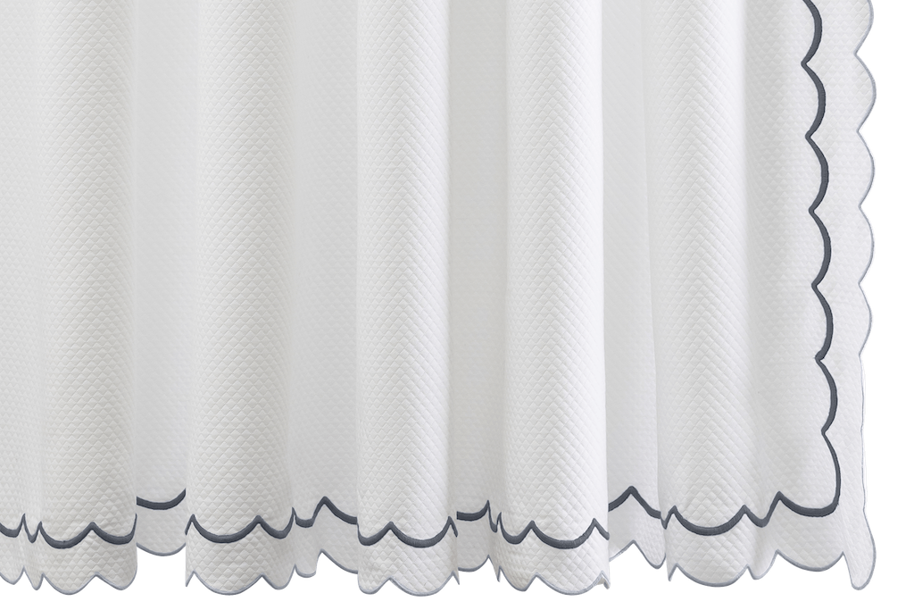 Matouk India Pique Shower Curtain Charcoal