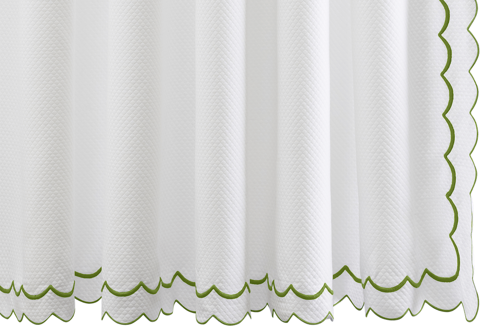 Matouk India Pique Shower Curtain Grass