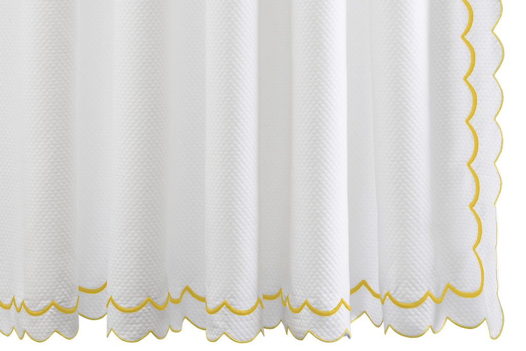 Matouk India Pique Shower Curtain Lemon