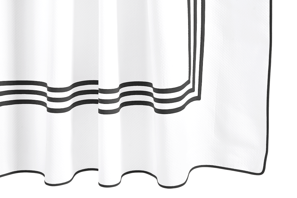 Matouk Newport Shower Curtain Black