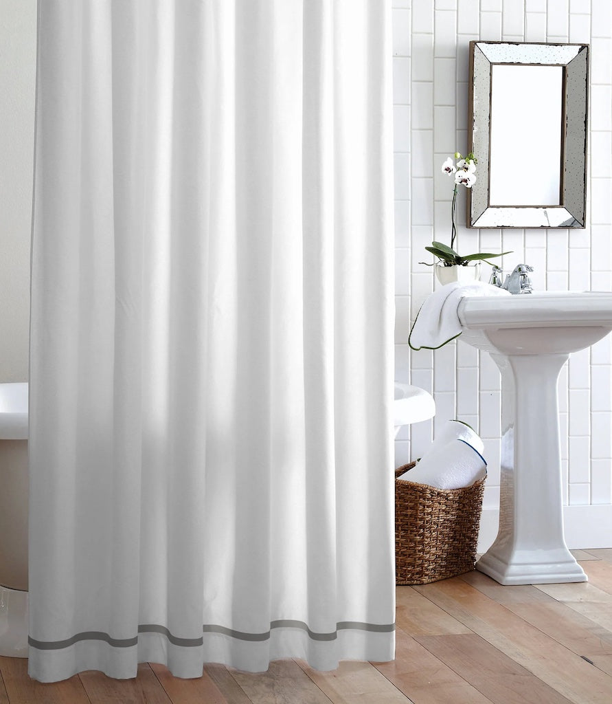 Pique Shower Curtain Pewter