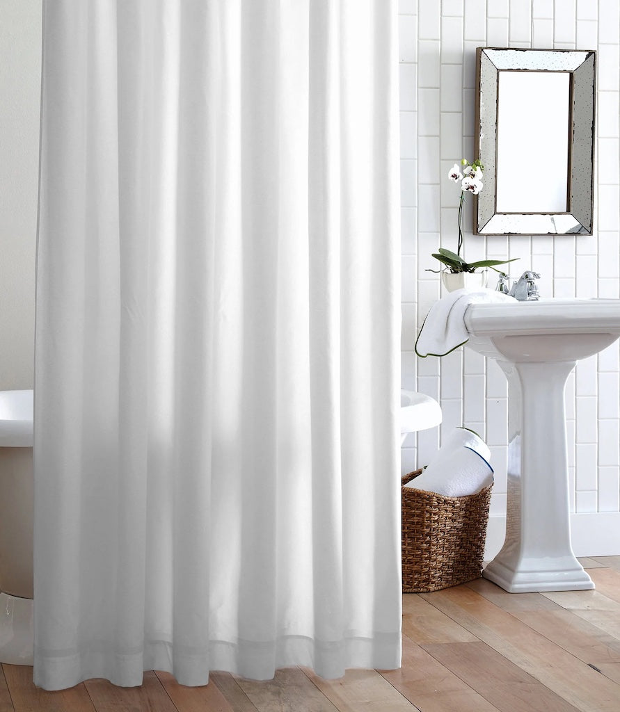 Pique Shower Curtain White