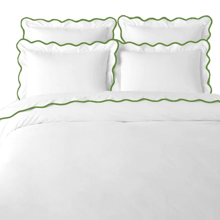 Scalloped Bedding Green