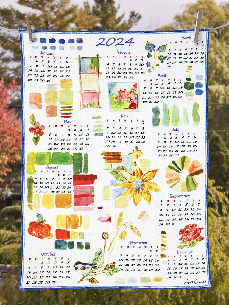 2024 Artist Calendar Tea Towel