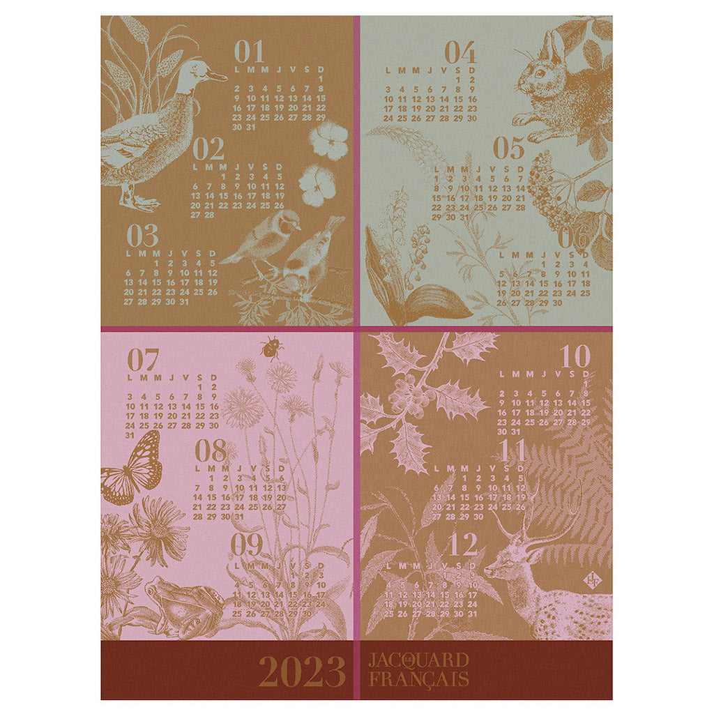 2023 Quatre Saisons Calendar Tea Towel