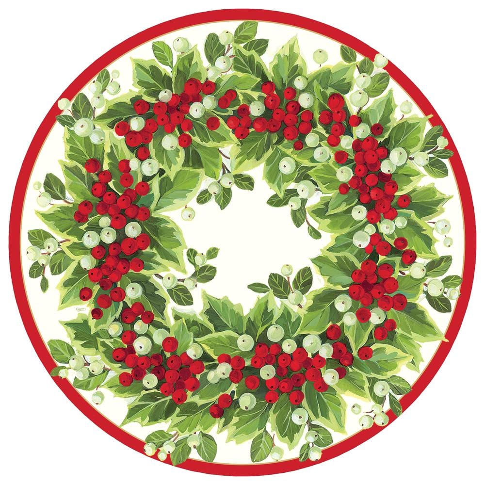 Holly and Berry Wreath Placemat