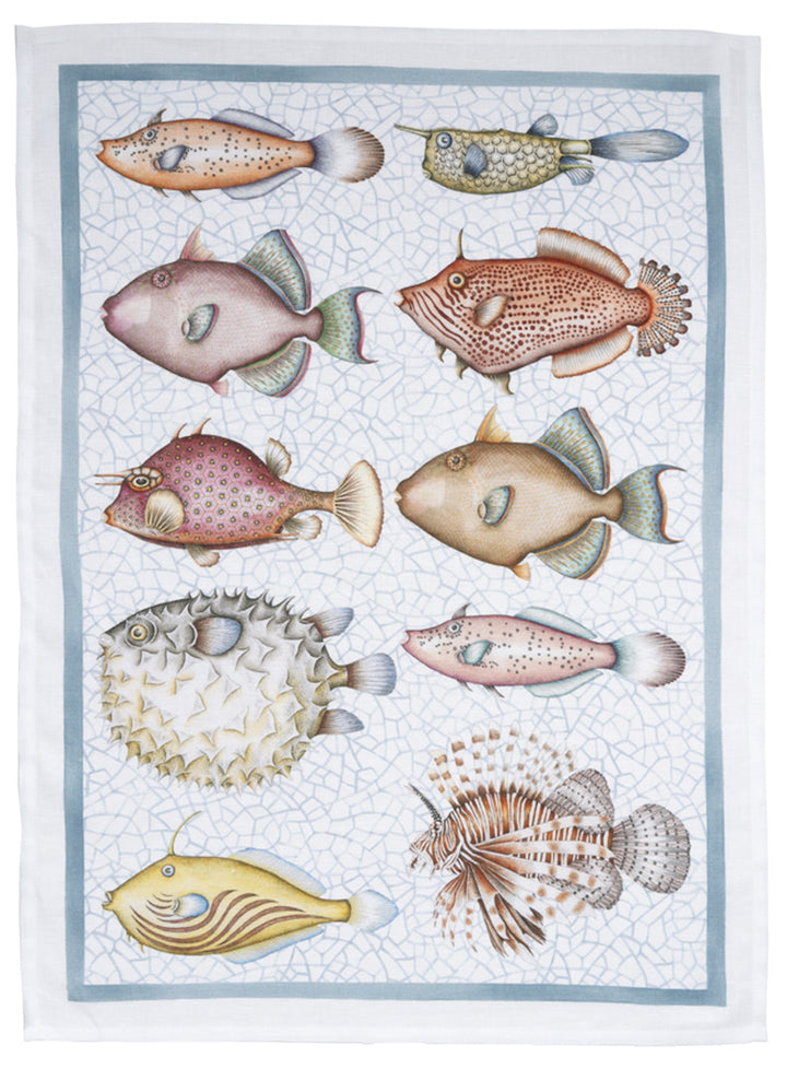 Reef Turquoise Kitchen Towel