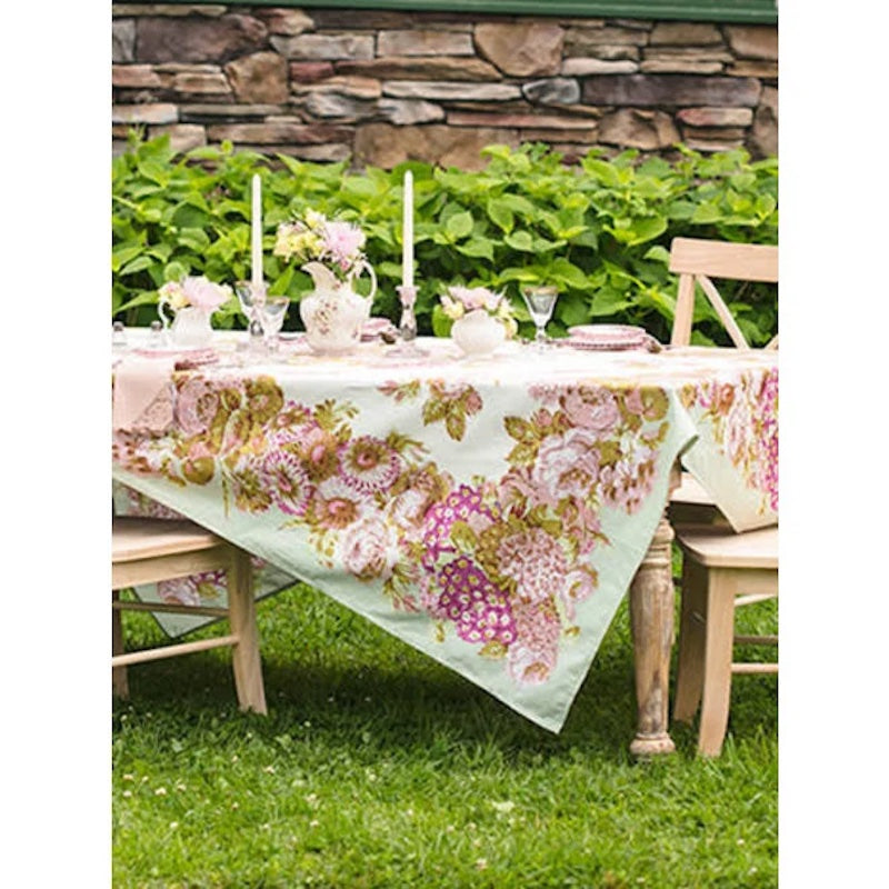 Spring Gathering Vintage Tablecloth
