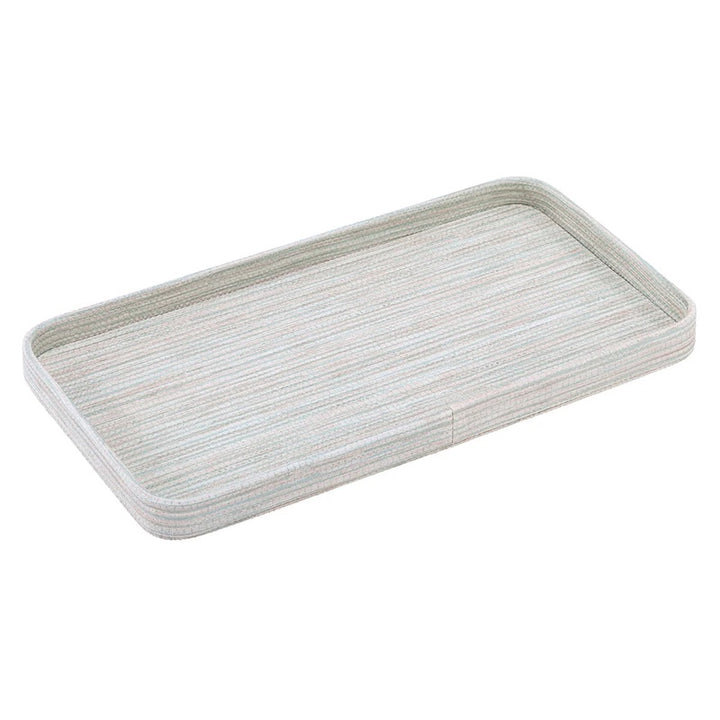 Grasscloth Bath Accessories in Celadon