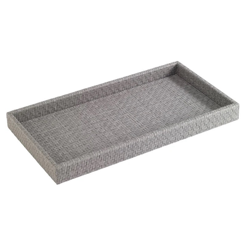 Wicker Bath Accessories in Gray