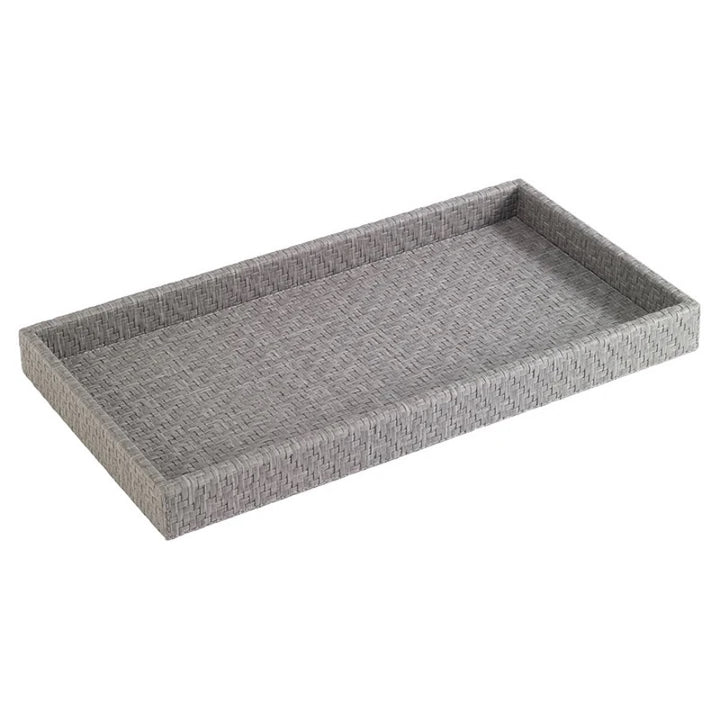 Wicker Bath Accessories in Gray