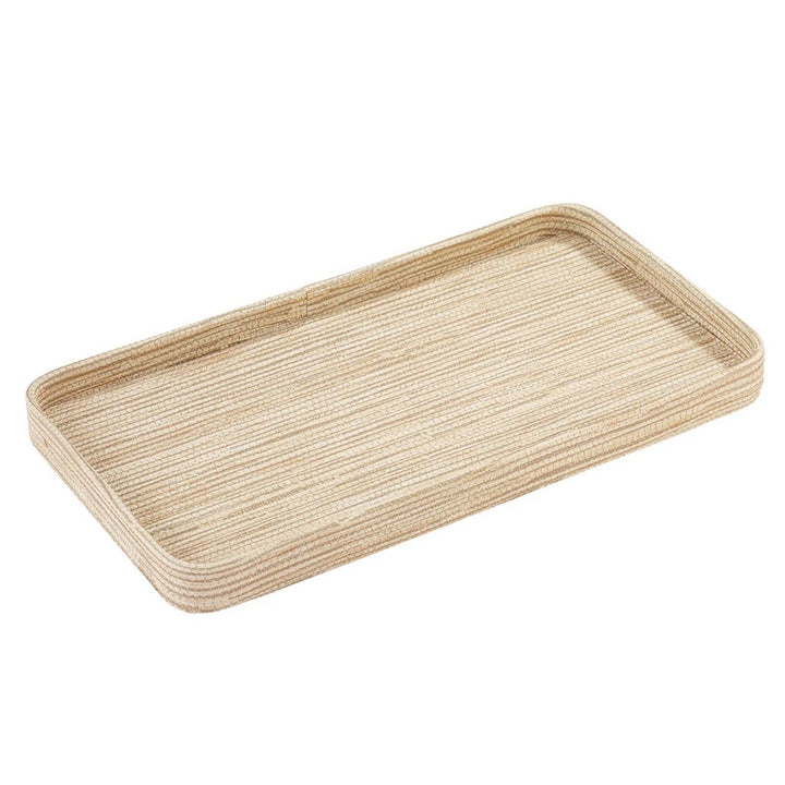 Grasscloth Bath Accessories in Latte