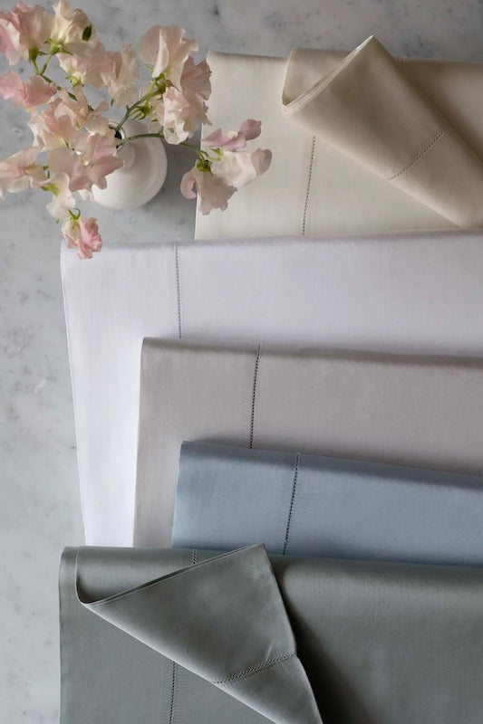 Savoia Stripe Sateen Ivory