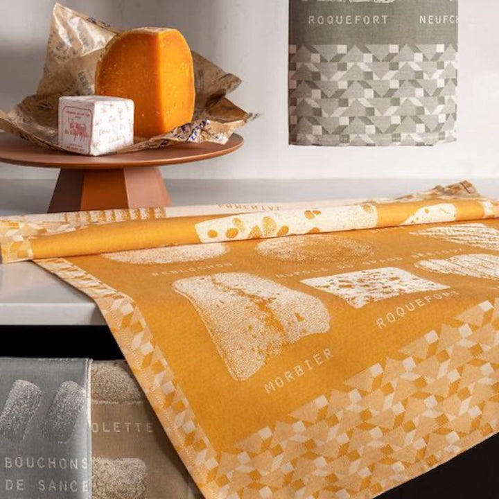 Fromages Tea Towel Orange