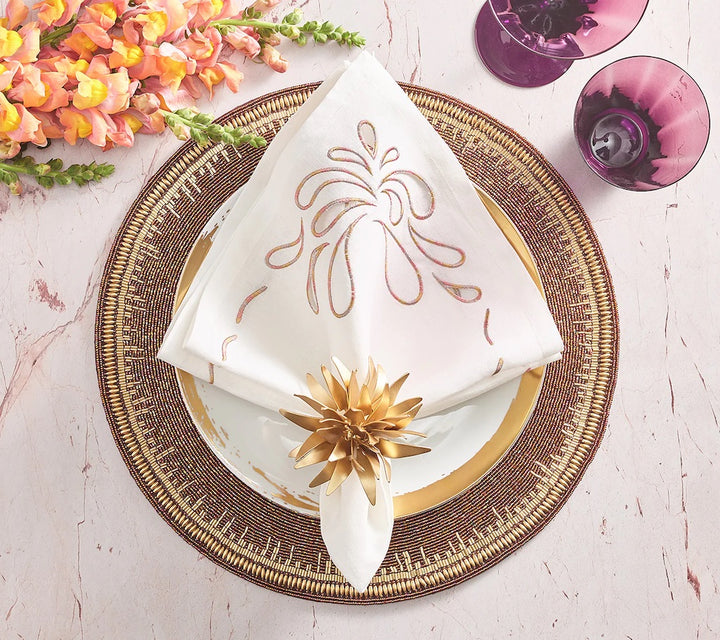 Fireworks Napkin in White & Multi