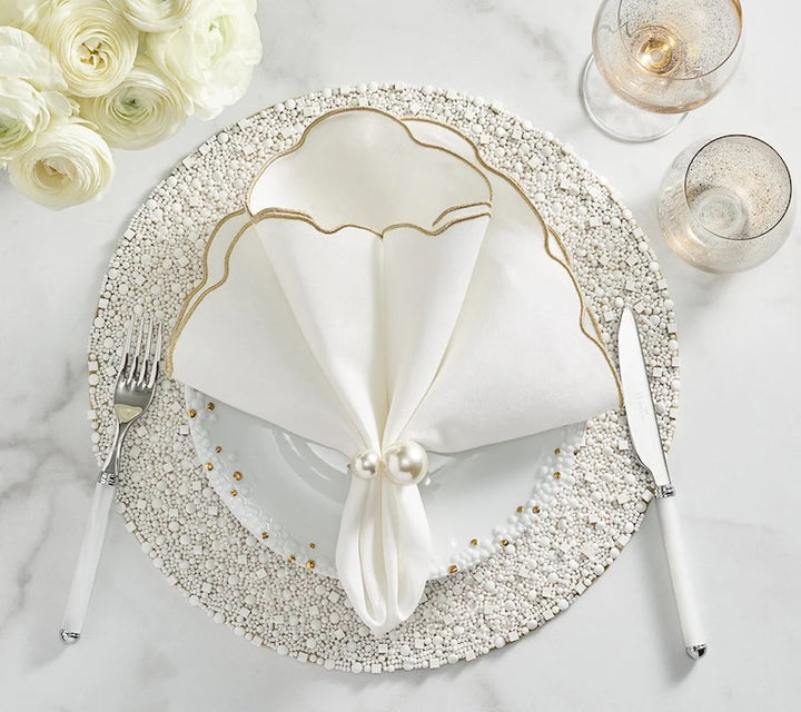 Pearl Napkin Ring in Gold