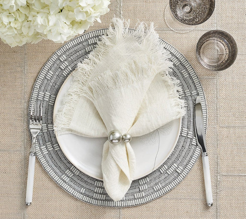 Pearl Napkin Ring in Silver