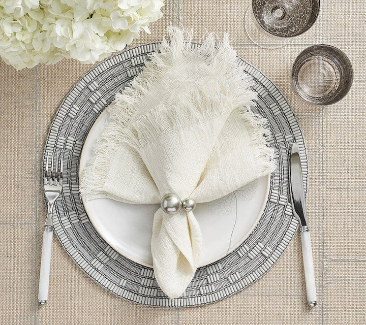Pearl Napkin Ring in Silver