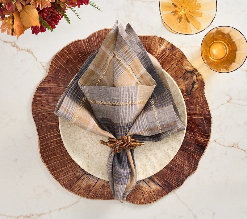 Henley Napkin in Brown & Multi