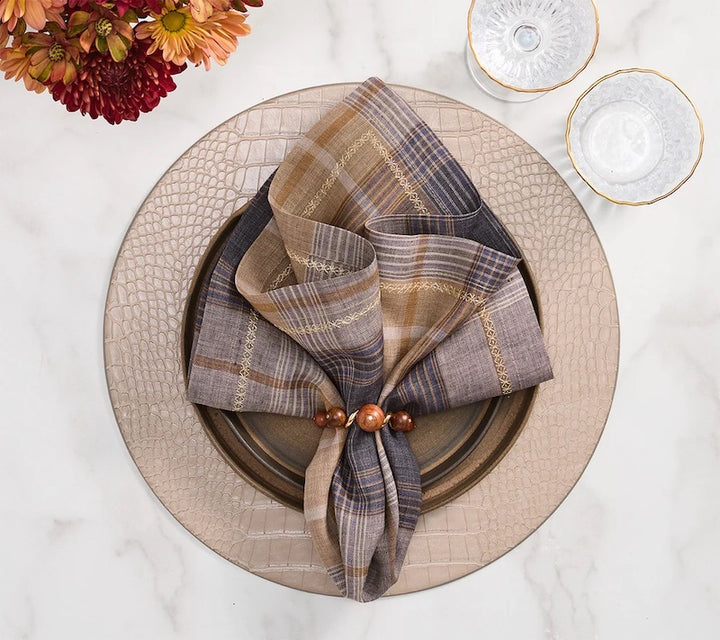 Henley Napkin in Brown & Multi