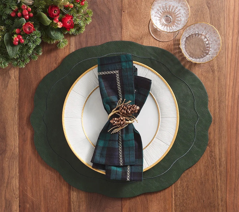 Watchplaid Napkin in Blue & Green