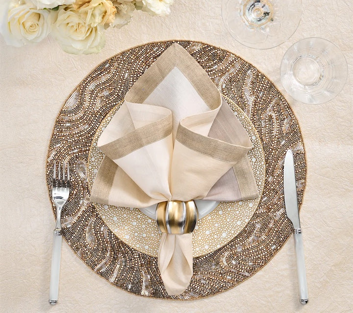 Luster Placemat in Gold & Silver