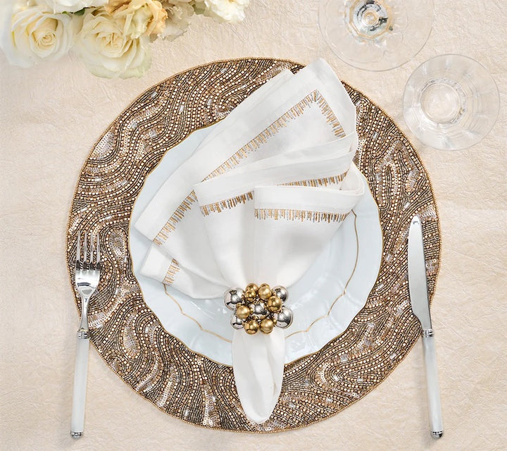 Luster Placemat in Gold & Silver