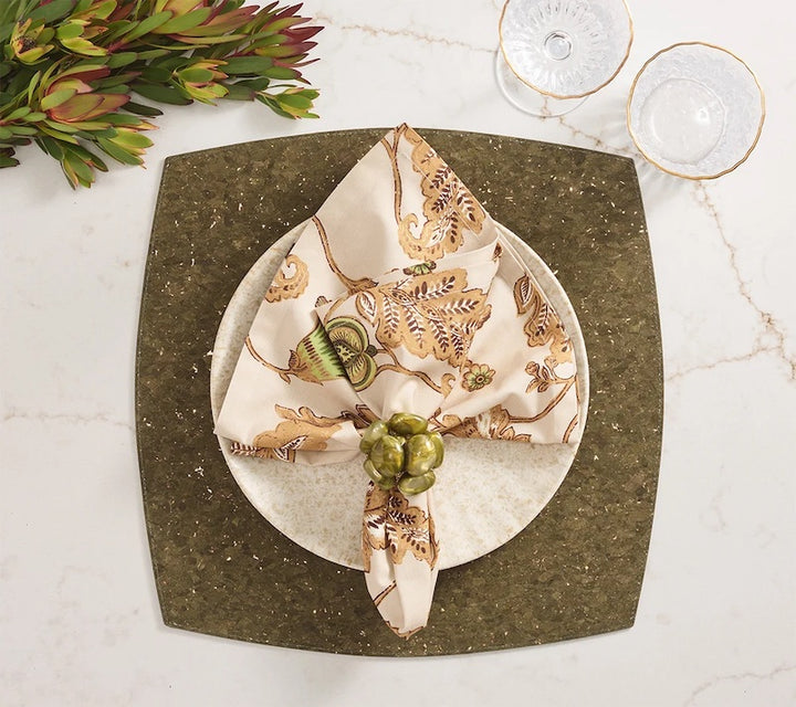 Whistler Placemat in Olive & Gold