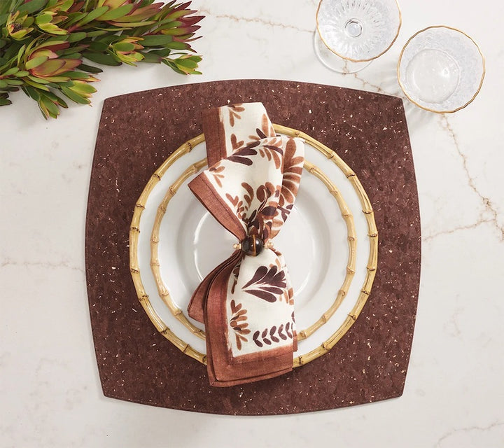 Whistler Placemat in Brown & Gold
