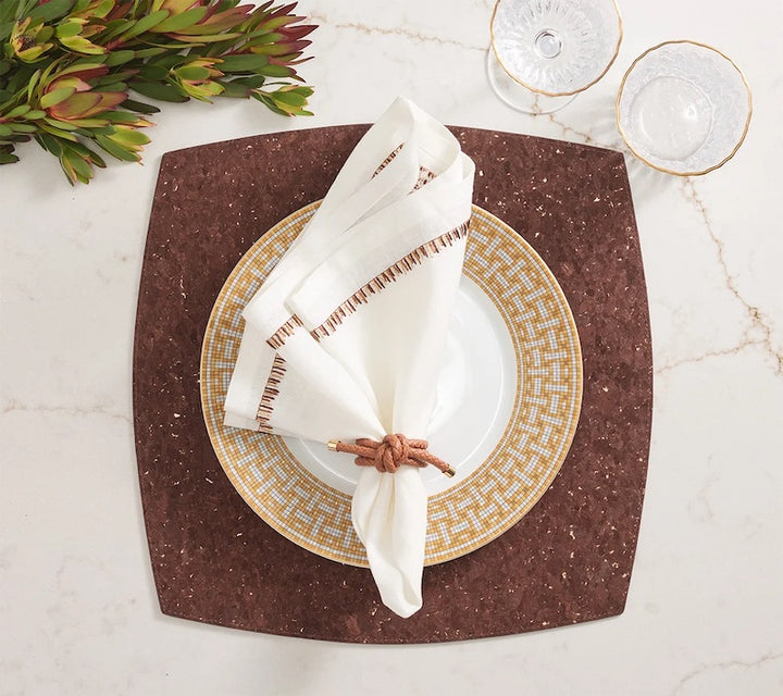 Whistler Placemat in Brown & Gold