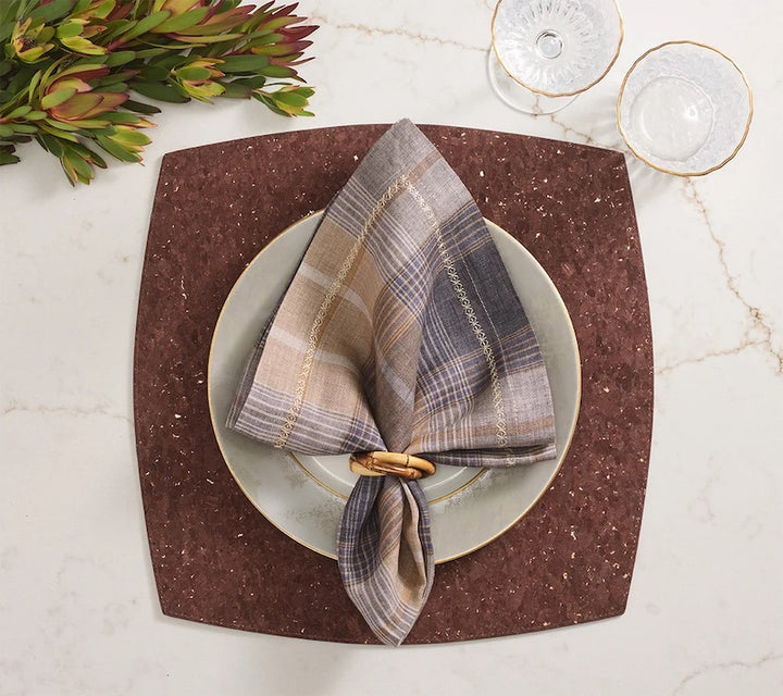 Whistler Placemat in Brown & Gold
