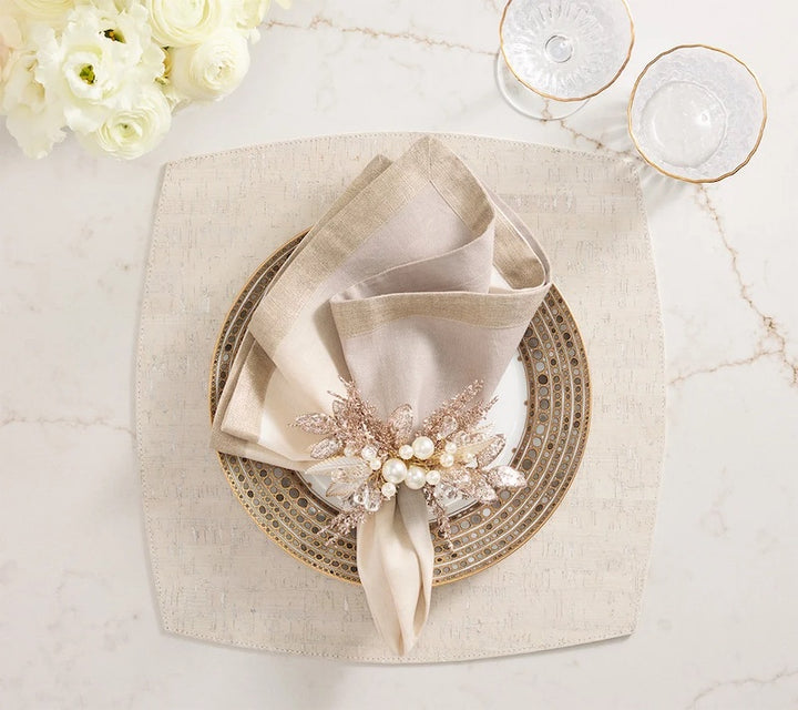 Whistler Placemat in Gray & White
