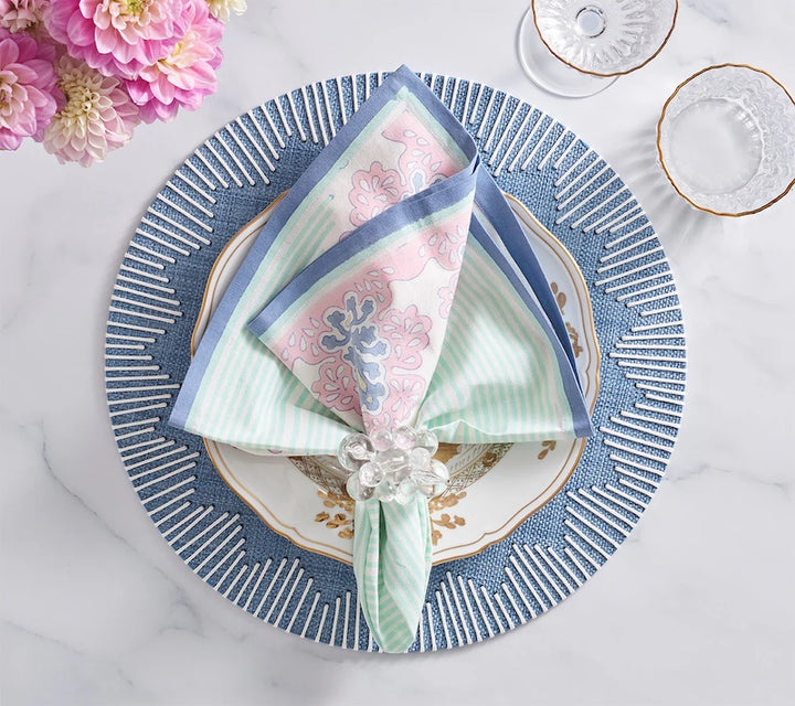 Filigree Napkin in White & Sorbet