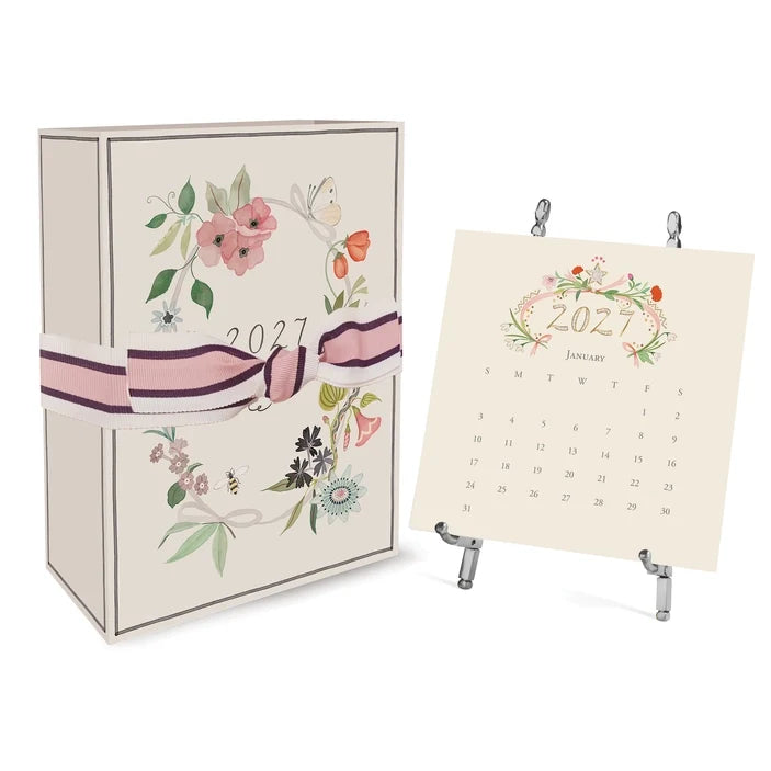 Karen Adams 2027 Calendar Silver Easel