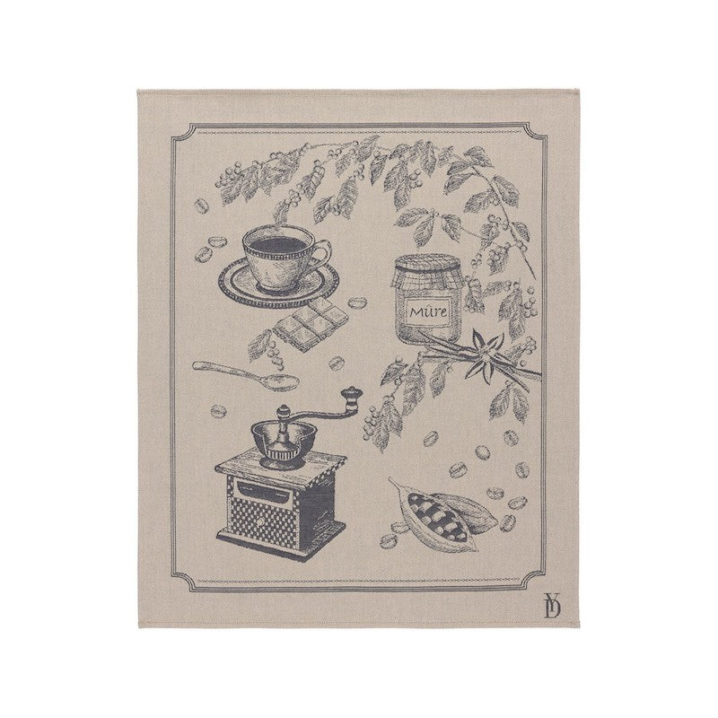 Cafe Tea Towel Encre