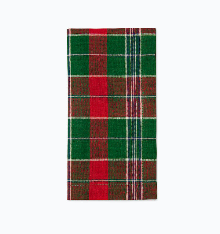 Masseria Table Linens Emerald/Red