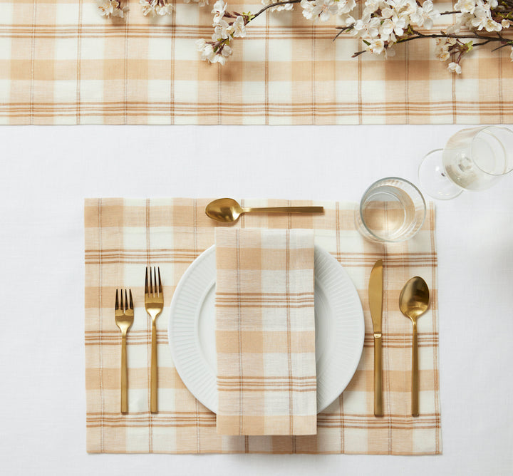 Masseria Table Linens Almond/Oyster