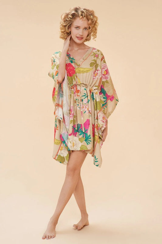 Tropical Flora and Fauna Cover Up in Coconut