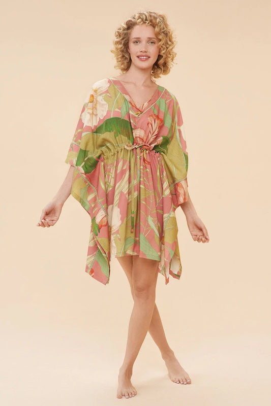 Delicate Tropical Beach Cover Up in Candy