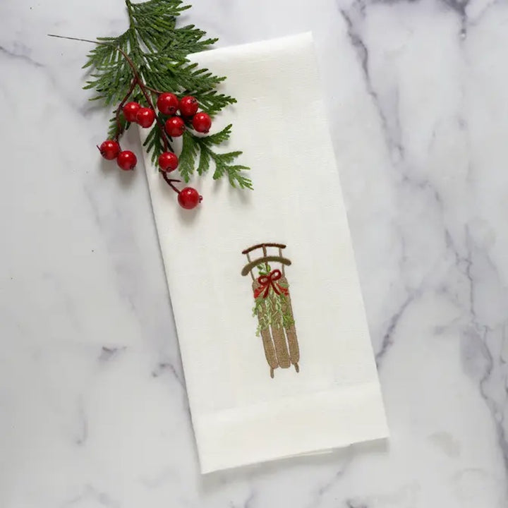 Christmas Sled Linen Towel