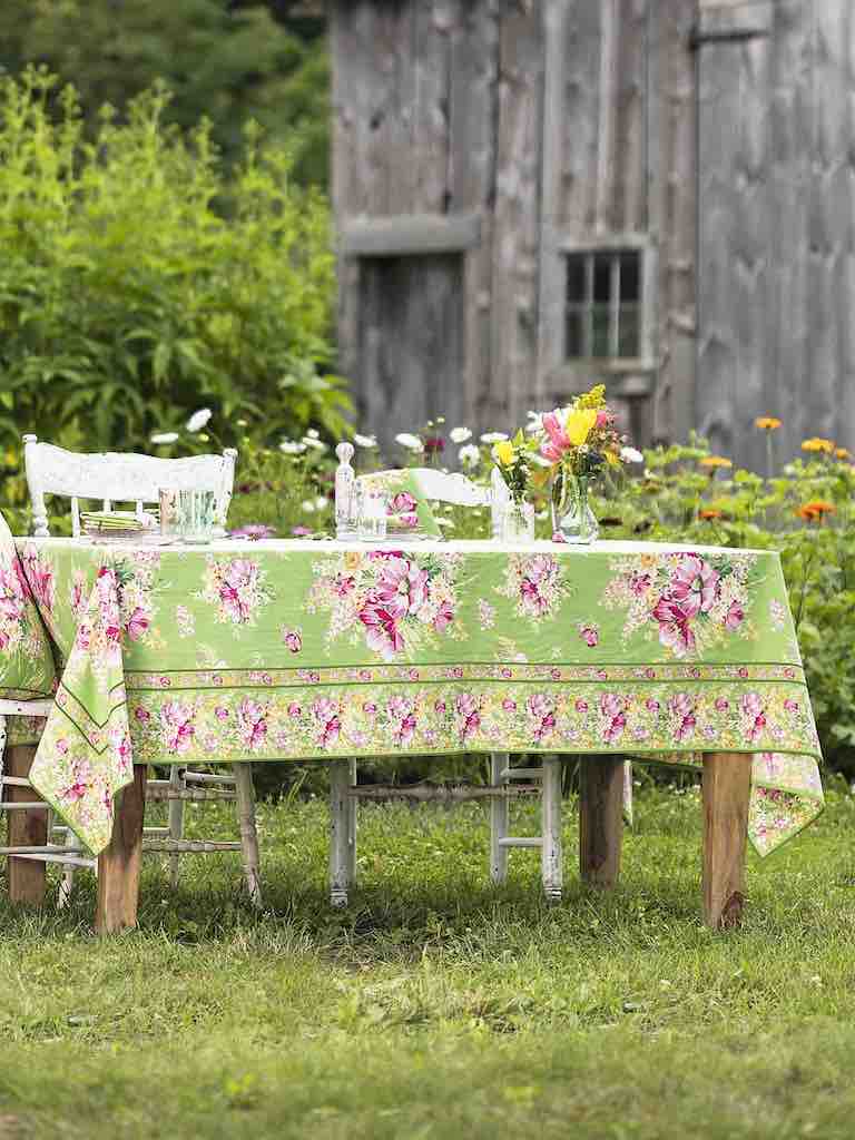 Charming Green Tablecloth