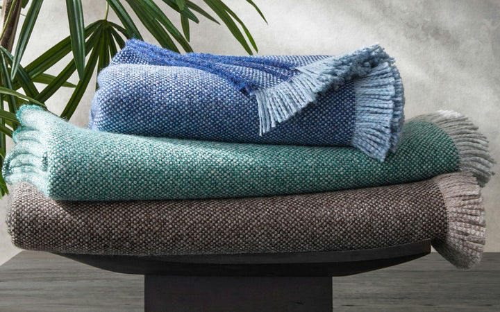 Matouk Bernardo Throw Topaz