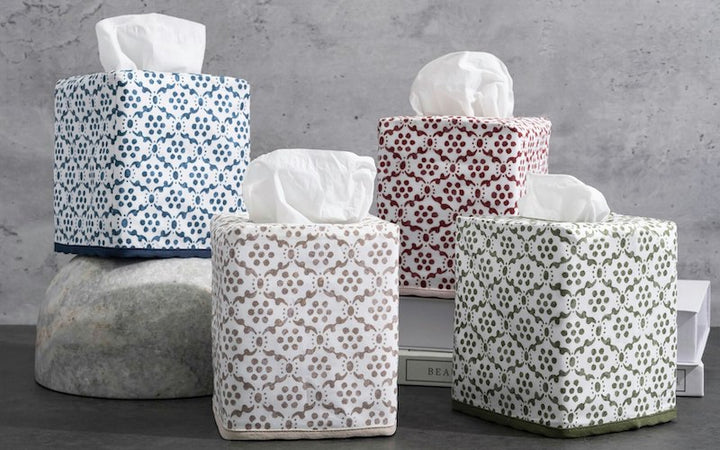 Matouk Laksha Tissue Box Cover Carnelian