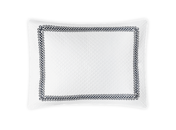 Matouk Schumacher Astor Braid Matelasse Indigo